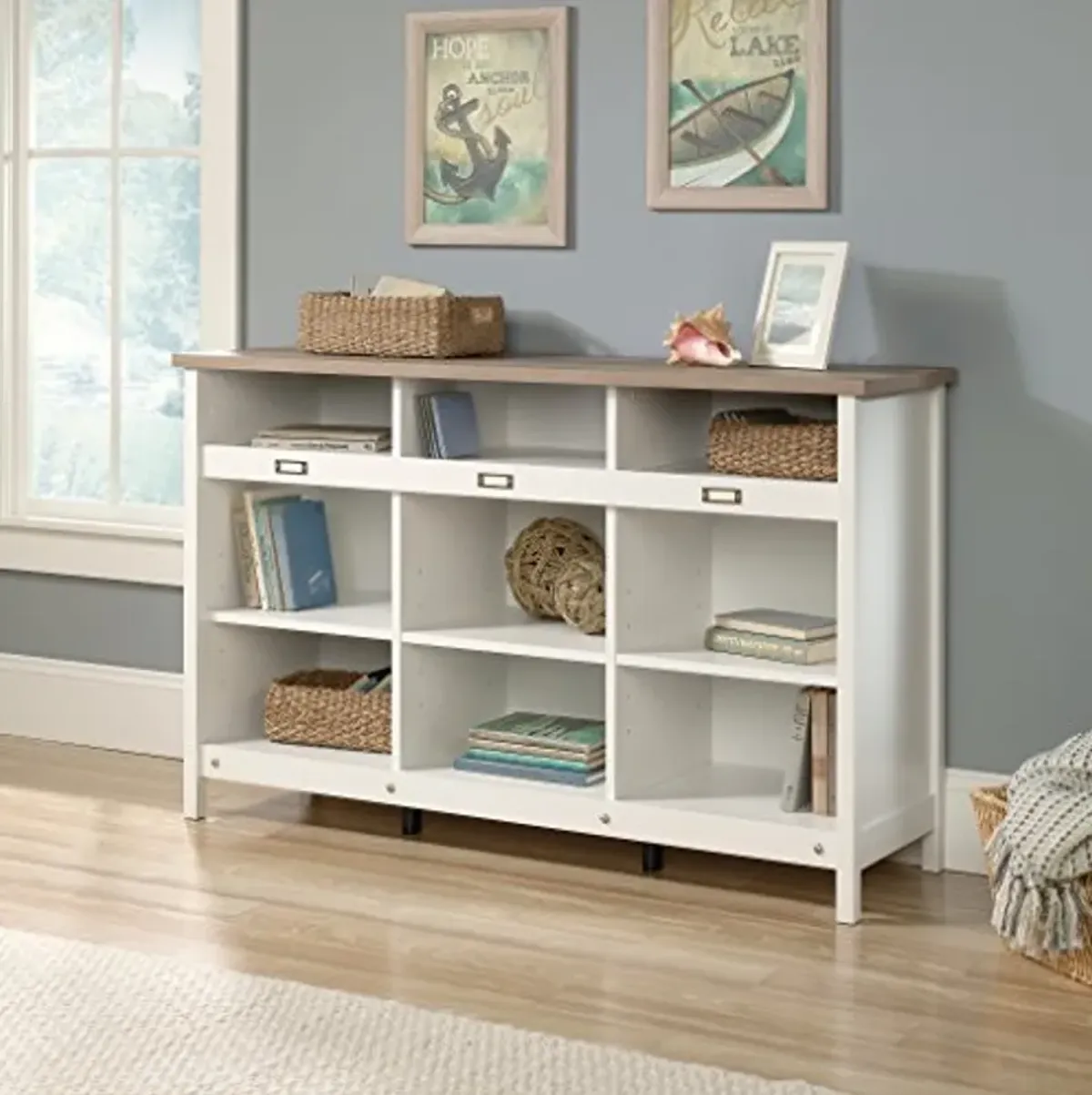 Sauder Adept Storage Storage Credenza/ Pantry Cabinet, Soft White finish