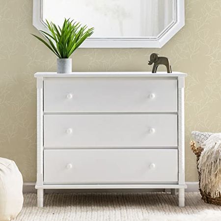 Davinci Jenny Lind Spindle 3-Drawer Dresser in White