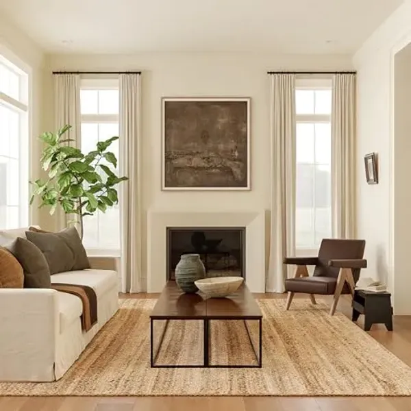 nuLOOM 6x9 Rigo Jute Hand Woven Area Rug, Natural, Solid Farmhouse Design, Natural Fiber, For Bedroom, Living Room, Dining Room, Hallway, Office, Kitchen, Entryway