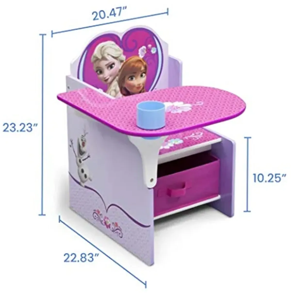 Delta Children Chair Desk With Storage Bin, Disney Frozen