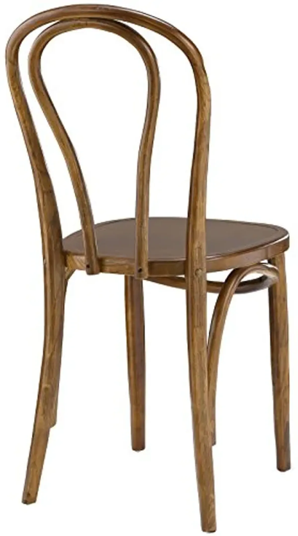 Modway Eon Natural Elm Wood Kitchen and Dining Room Chair in Walnut - Fully Assembled, Slat Back, 16"D x 20.5"W x 35"H