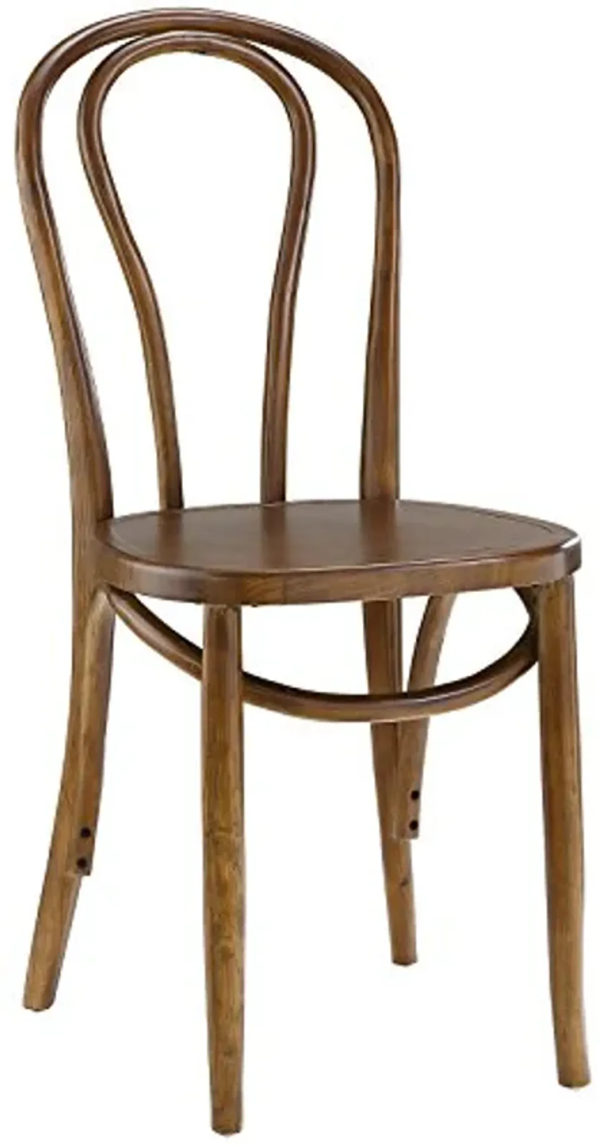 Modway Eon Natural Elm Wood Kitchen and Dining Room Chair in Walnut - Fully Assembled, Slat Back, 16"D x 20.5"W x 35"H