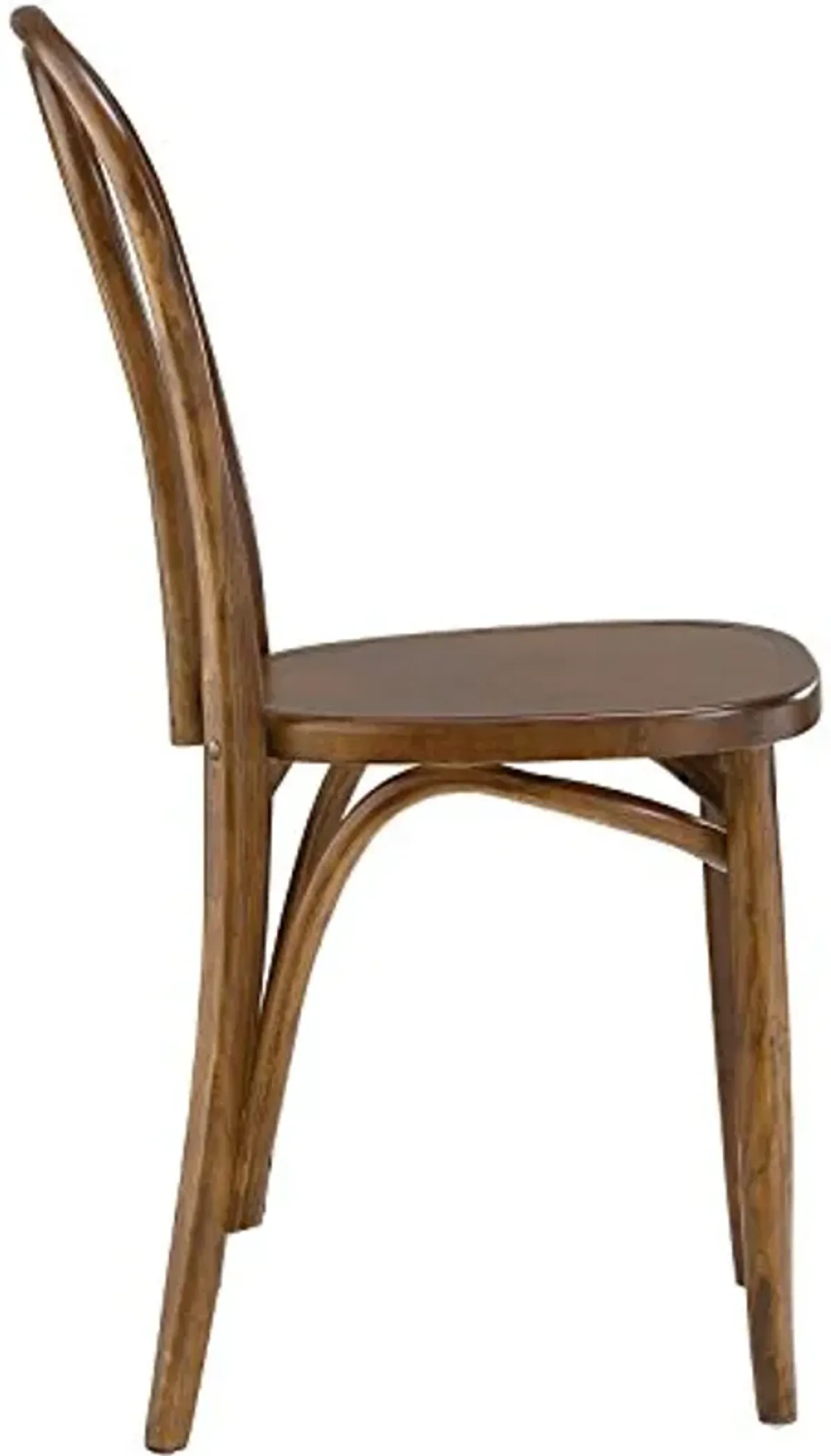 Modway Eon Natural Elm Wood Kitchen and Dining Room Chair in Walnut - Fully Assembled, Slat Back, 16"D x 20.5"W x 35"H