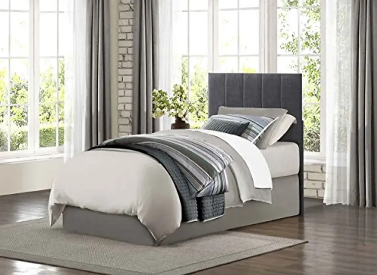 Homelegance 2024T-1HB Potrero Fabric Upholstered Headboard, Twin, Gray