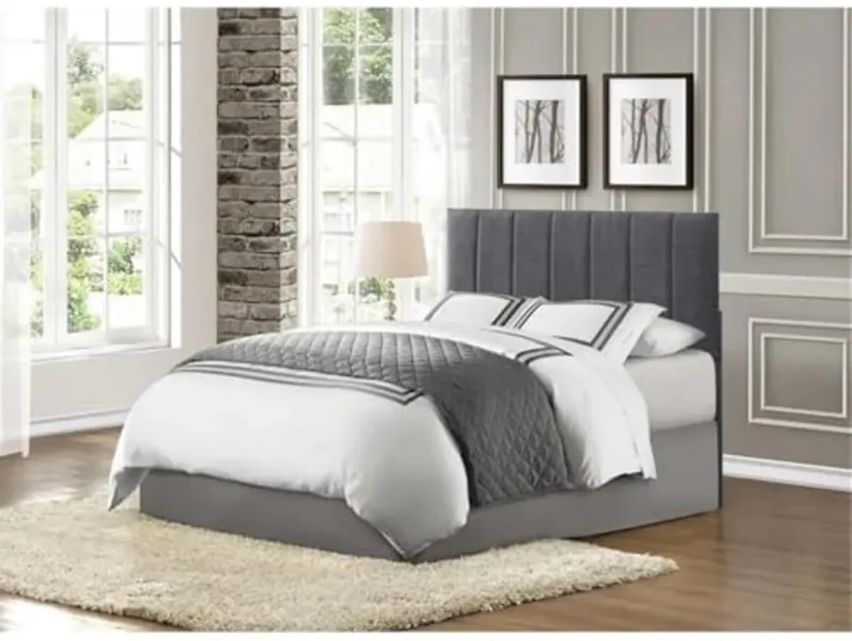 Homelegance Potrero Fabric Upholstered Headboard, Queen/Full, Gray