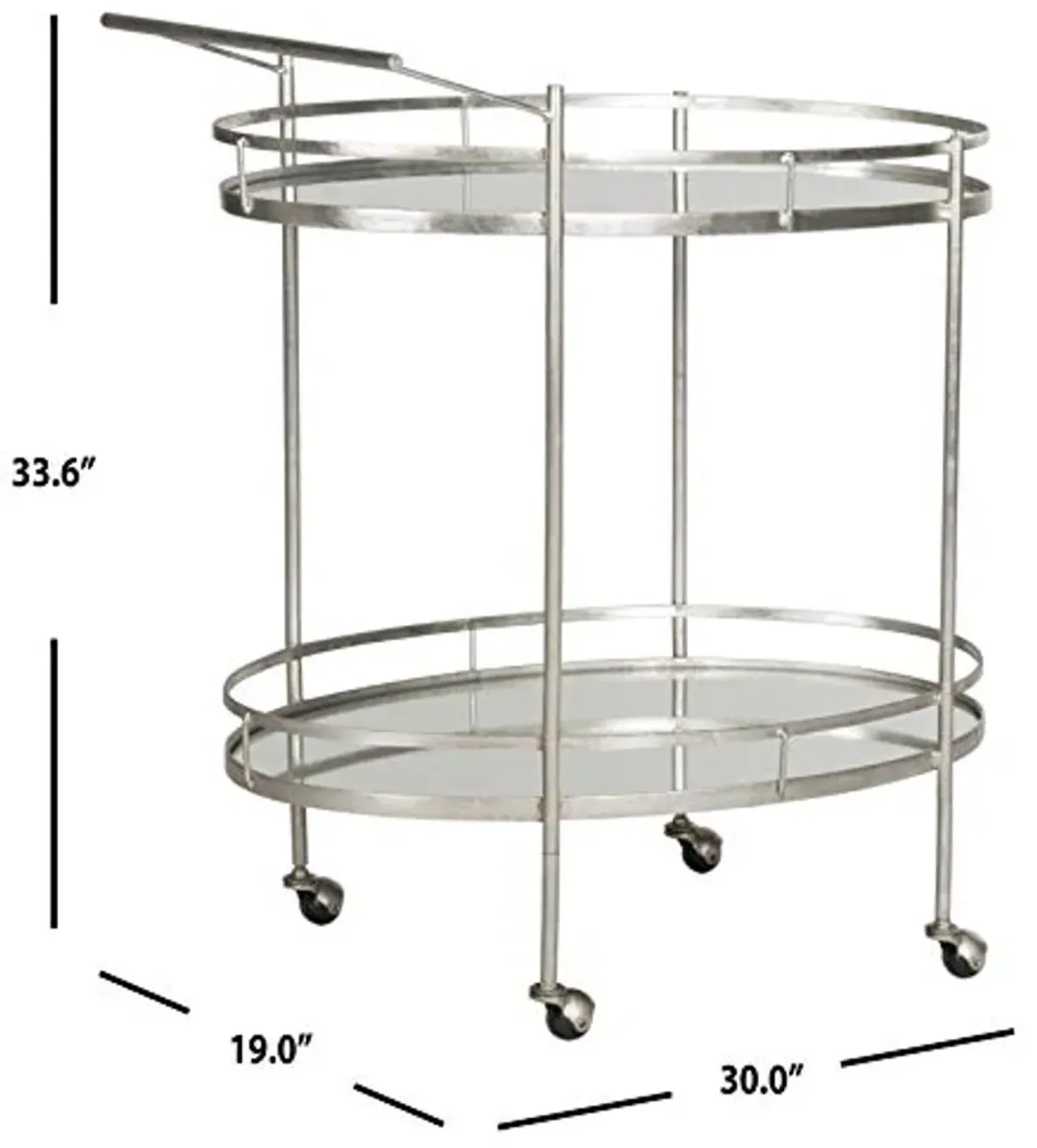 SAFAVIEH Home Collection Dante Silver Bar Cart