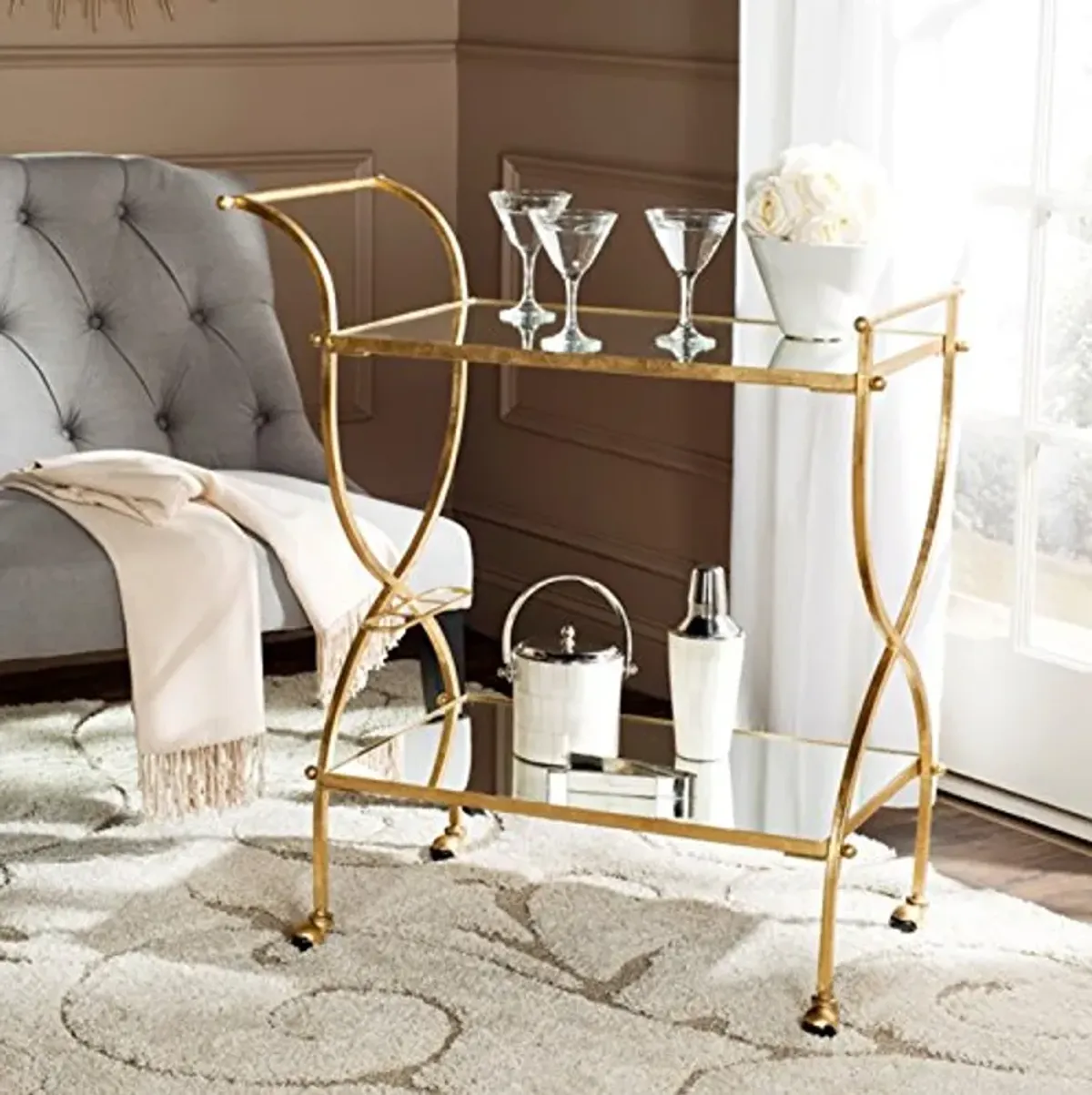 Safavieh Home Collection Lucretius Silver Bar Cart