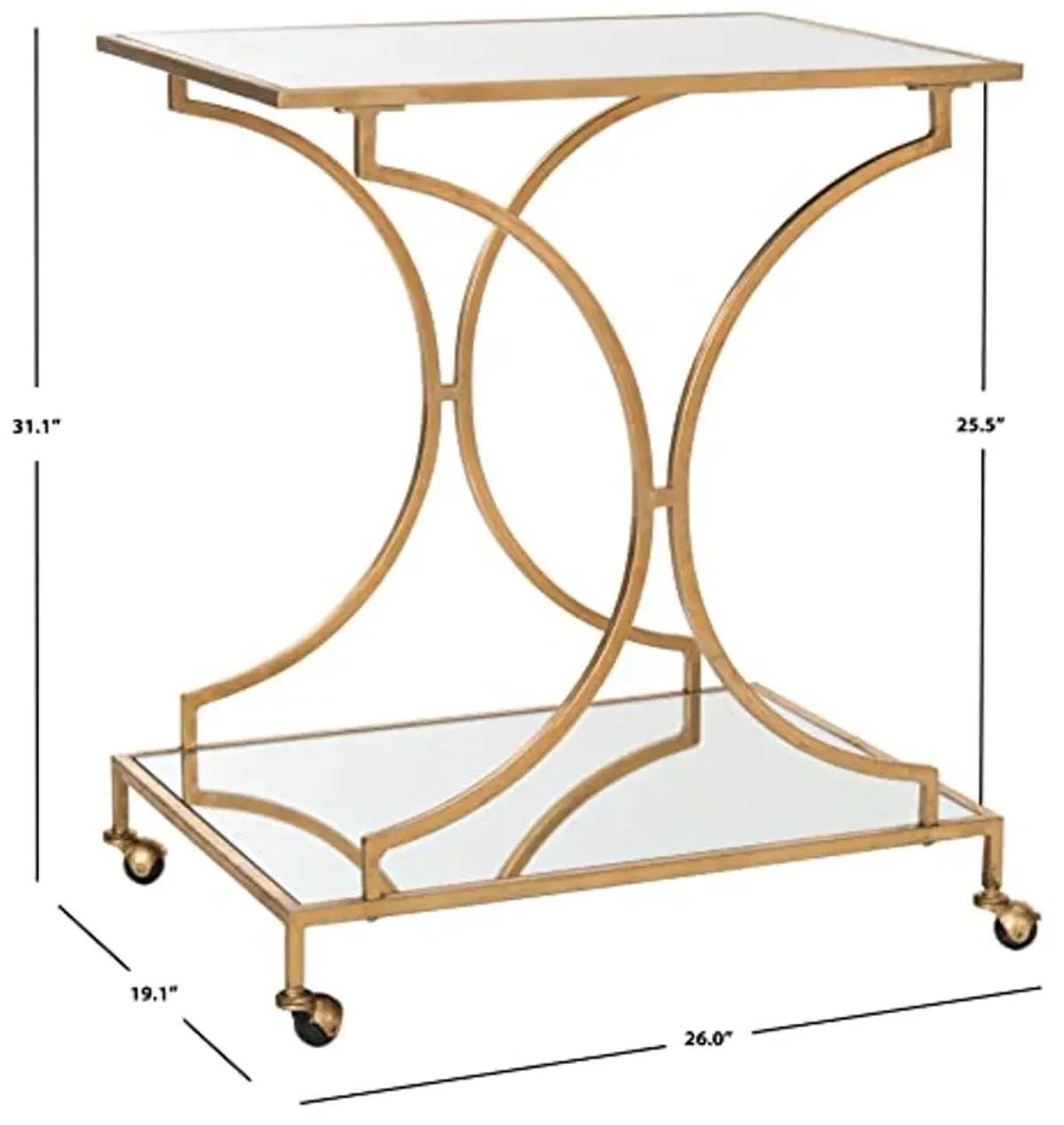 Safavieh Home Collection Ignatius Silver Bar Cart