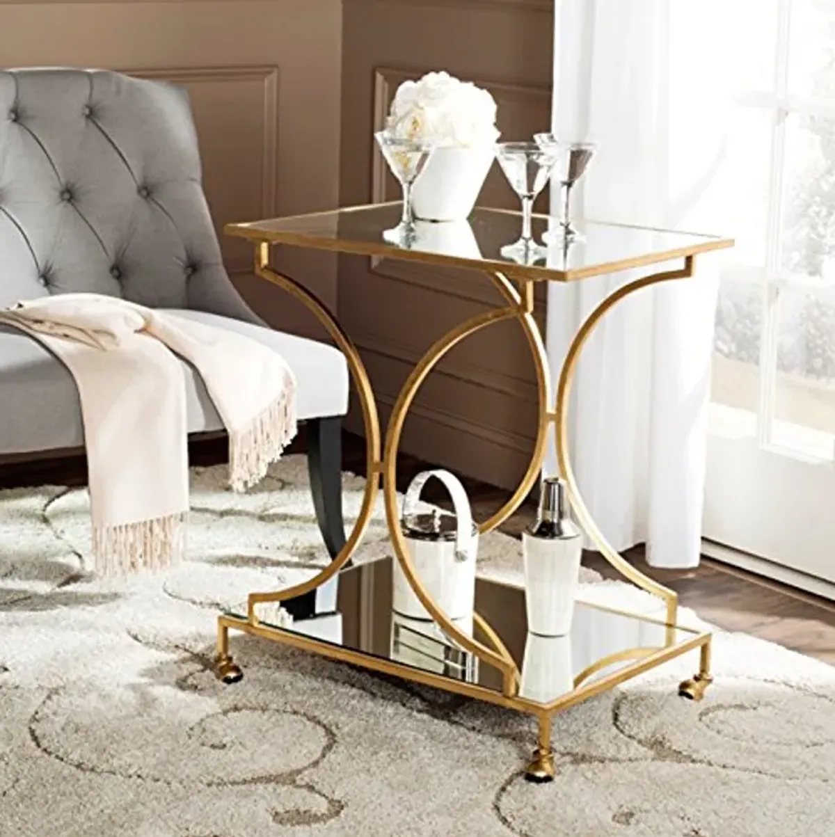 Safavieh Home Collection Ignatius Silver Bar Cart