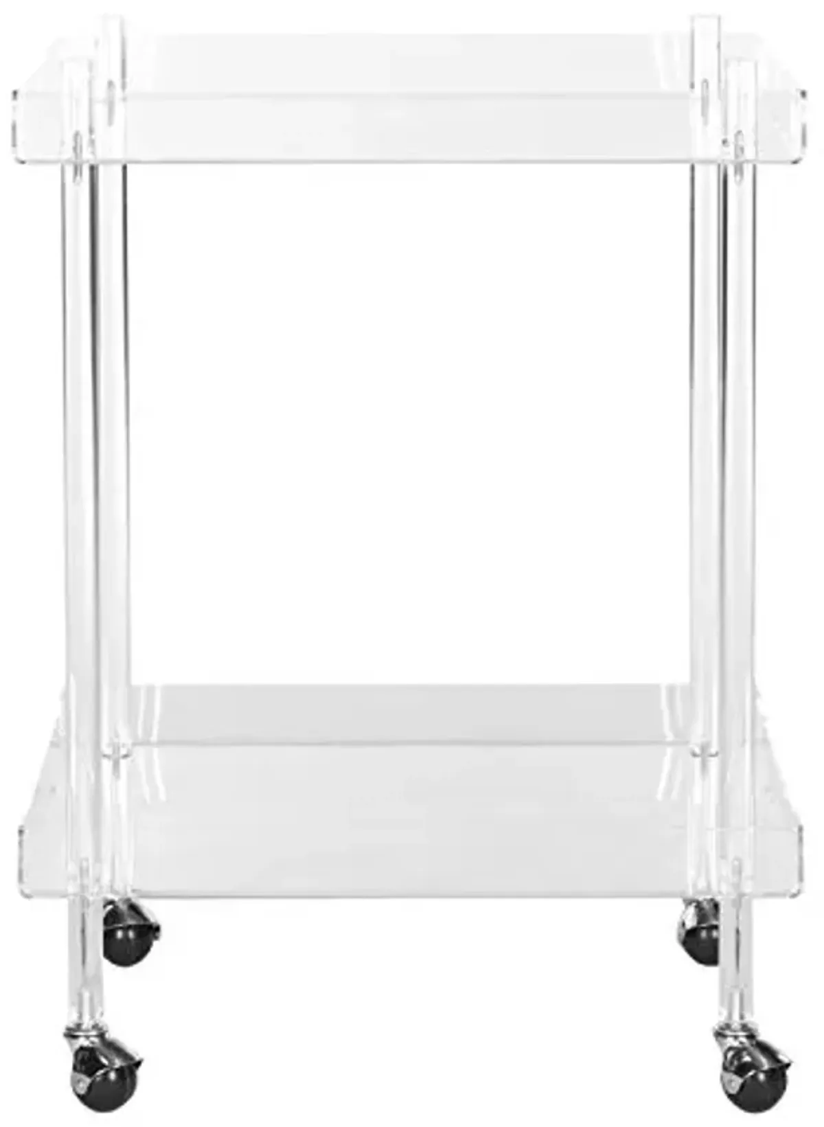 SAFAVIEH Home Collection Healy White Kitchen Cart, Clear