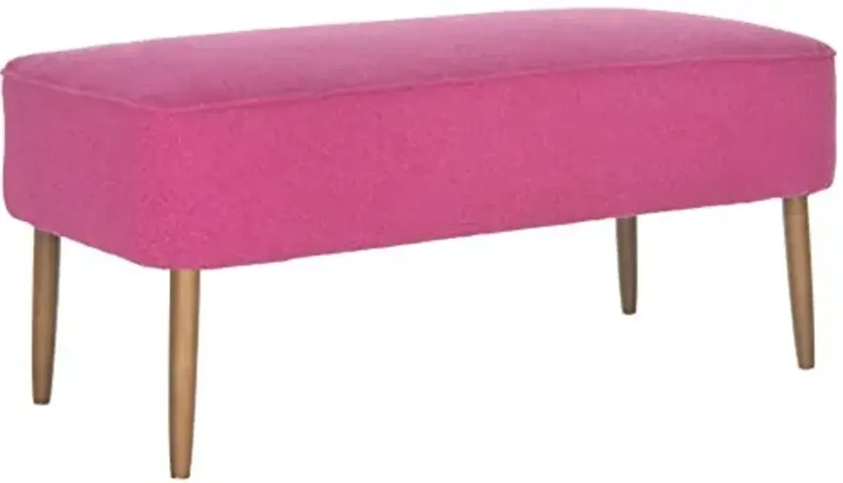 Safavieh Mercer Collection Clara Retro Orange Wool Bench