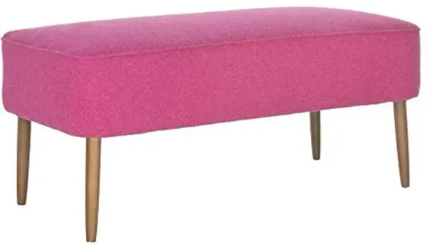 Safavieh Mercer Collection Clara Retro Orange Wool Bench