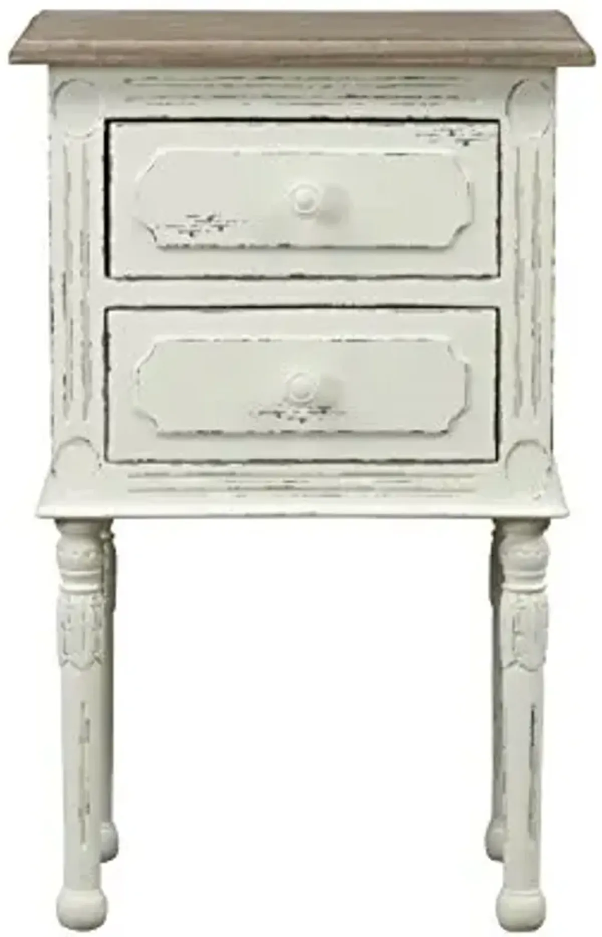 Baxton Studio Anjou Accent Nightstand, Medium, White