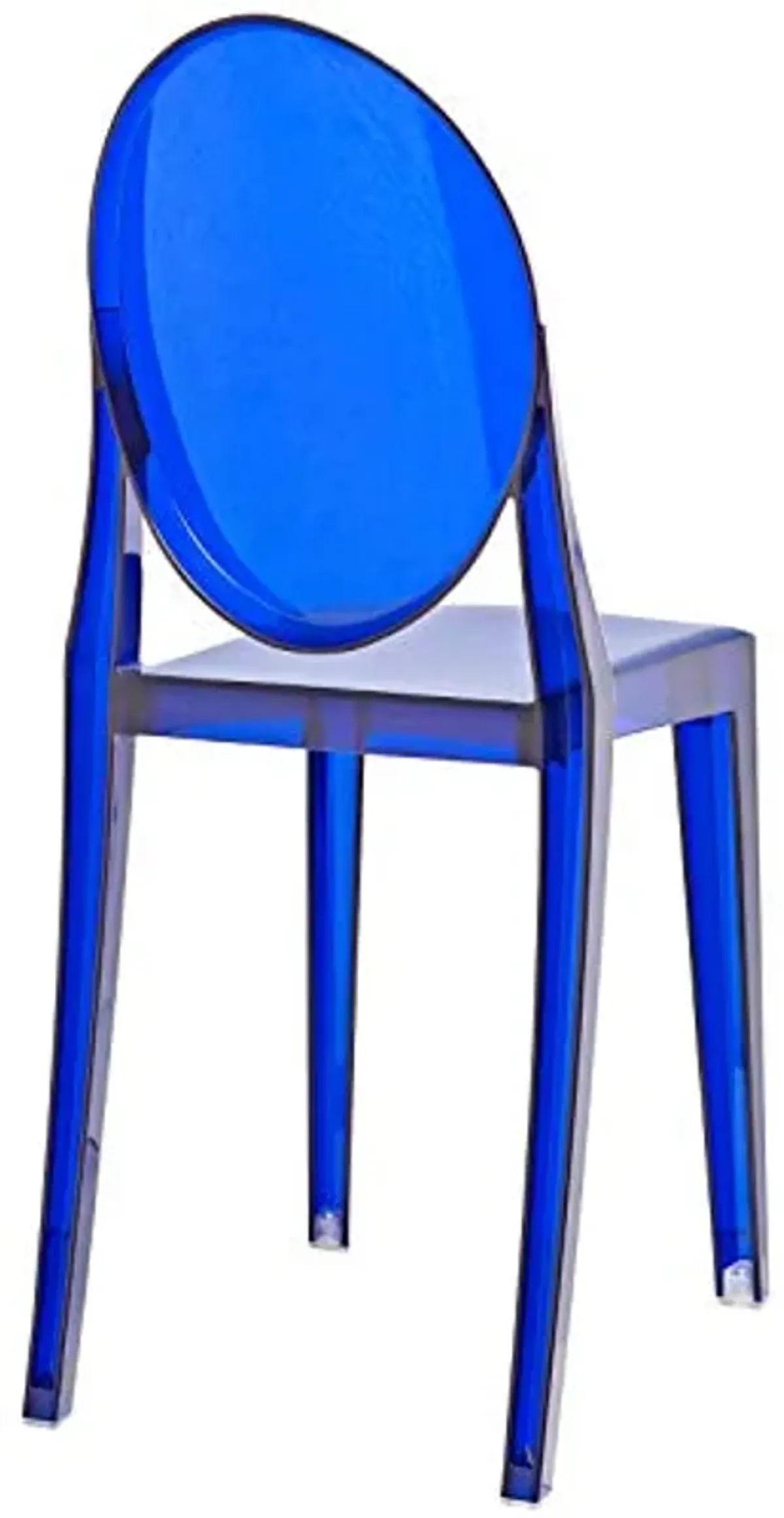 Modway Casper Modern Acrylic Stacking Kitchen and Dining Room Chair in Blue - Fully Assembled