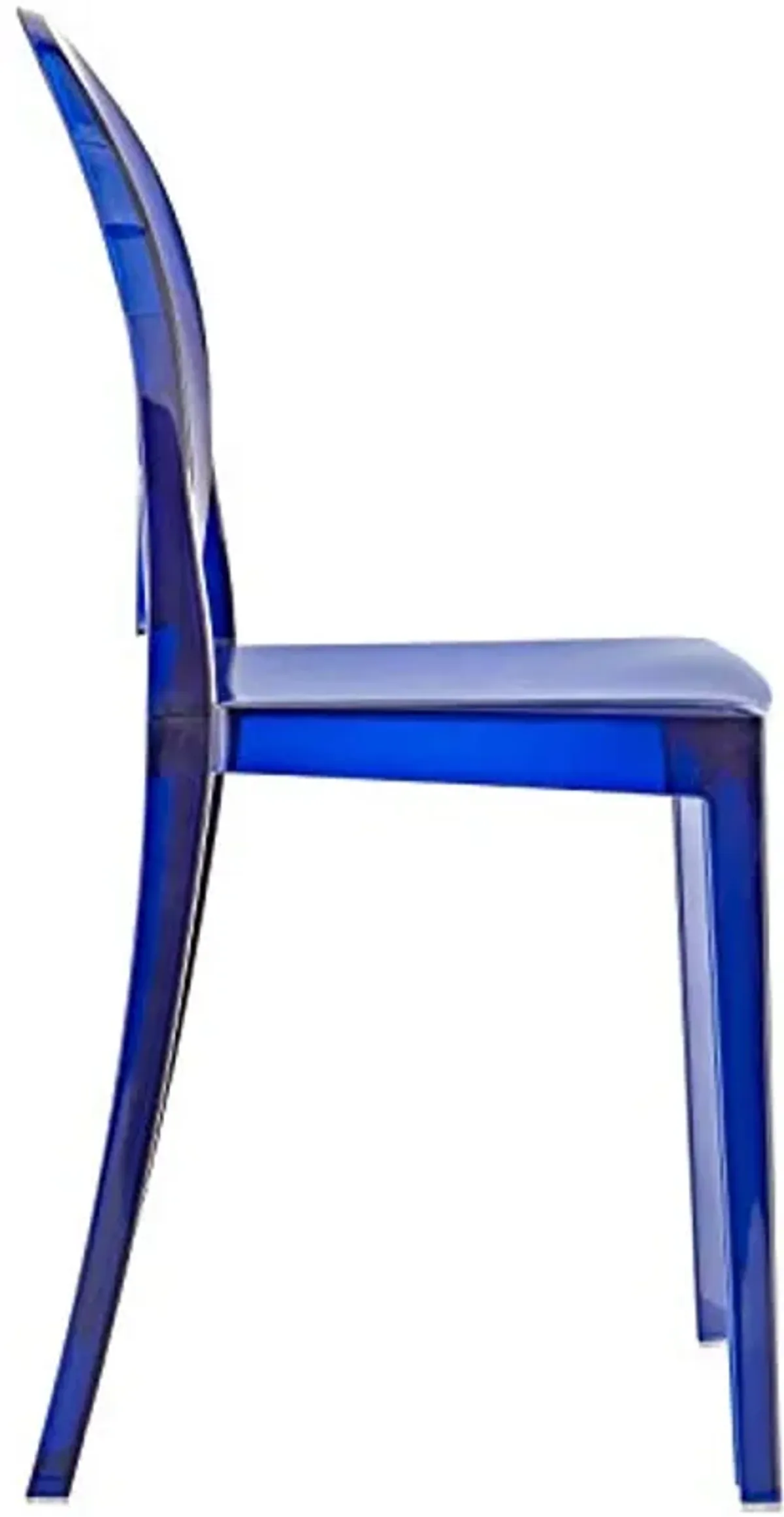 Modway Casper Modern Acrylic Stacking Kitchen and Dining Room Chair in Blue - Fully Assembled