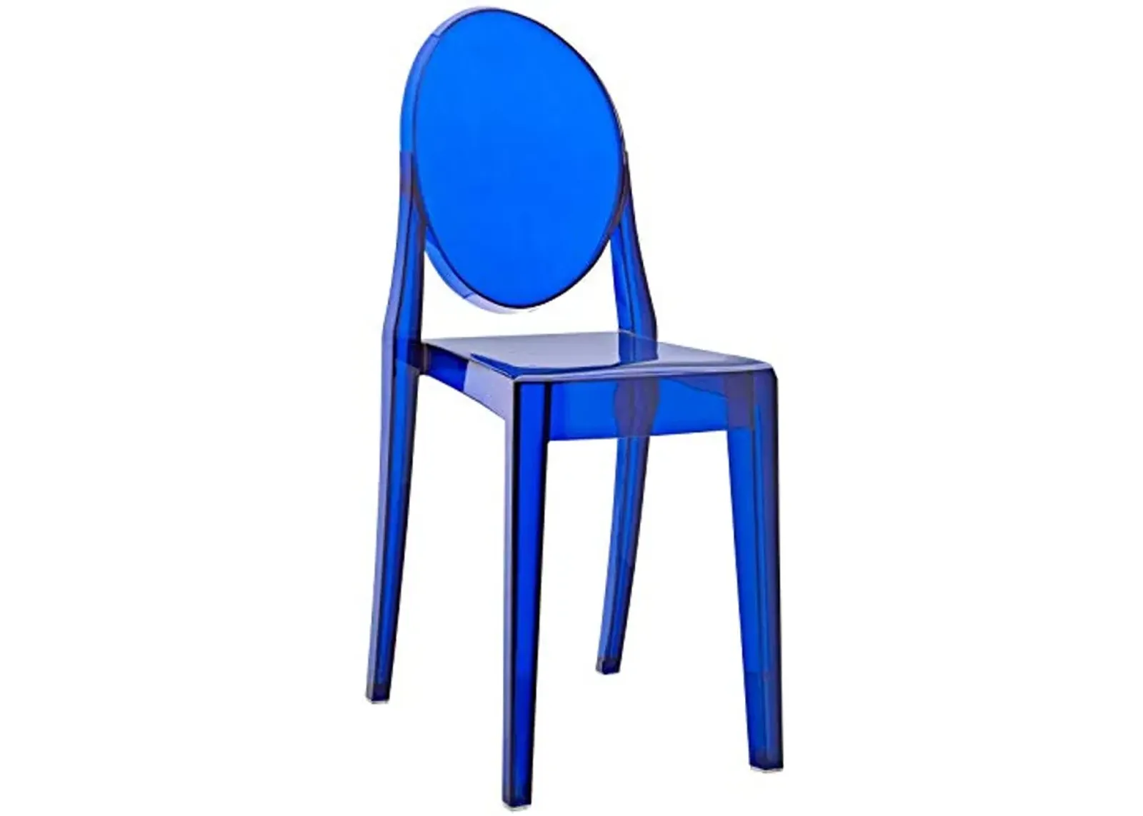 Modway Casper Modern Acrylic Stacking Kitchen and Dining Room Chair in Blue - Fully Assembled