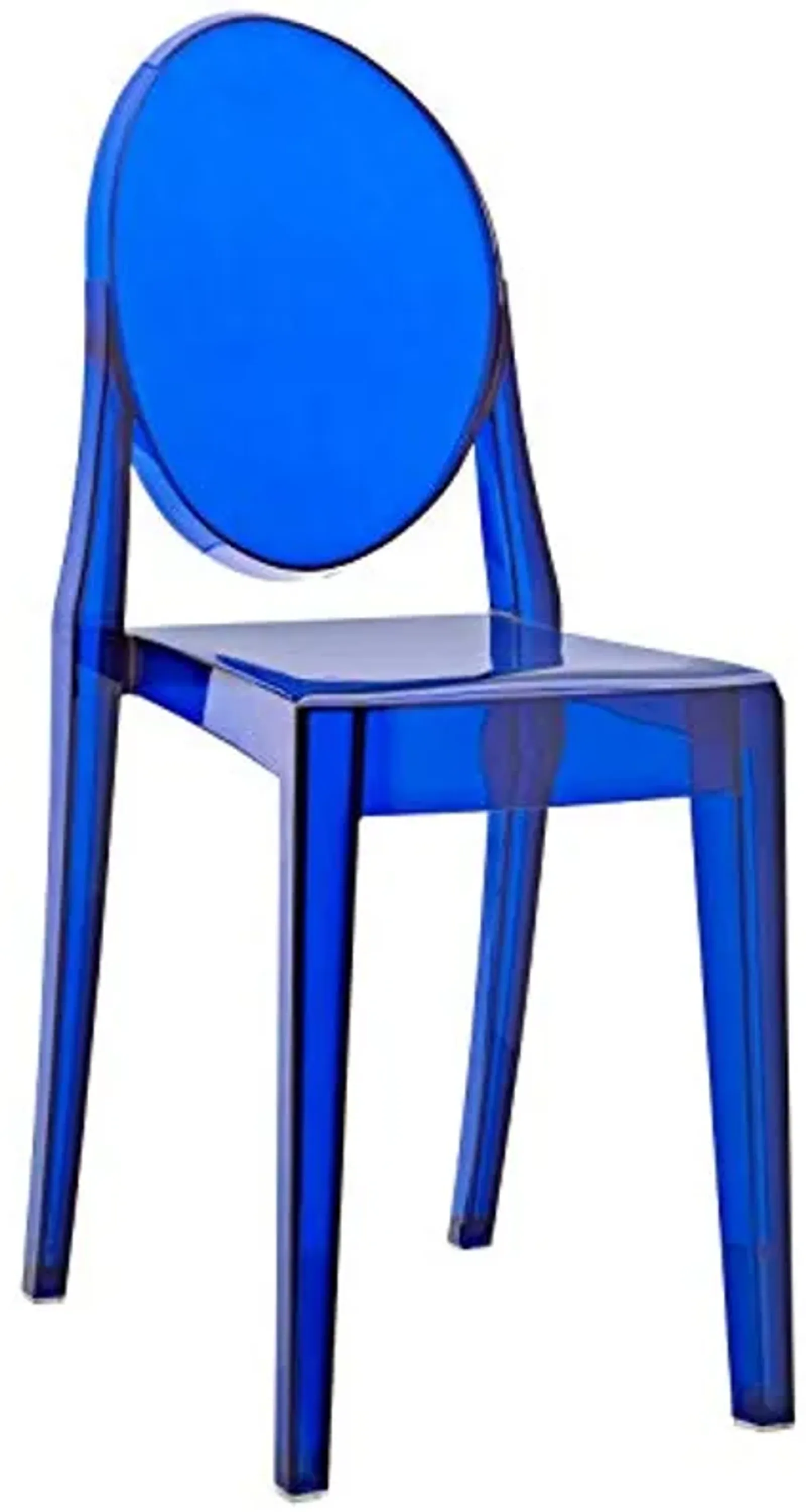 Modway Casper Modern Acrylic Stacking Kitchen and Dining Room Chair in Blue - Fully Assembled