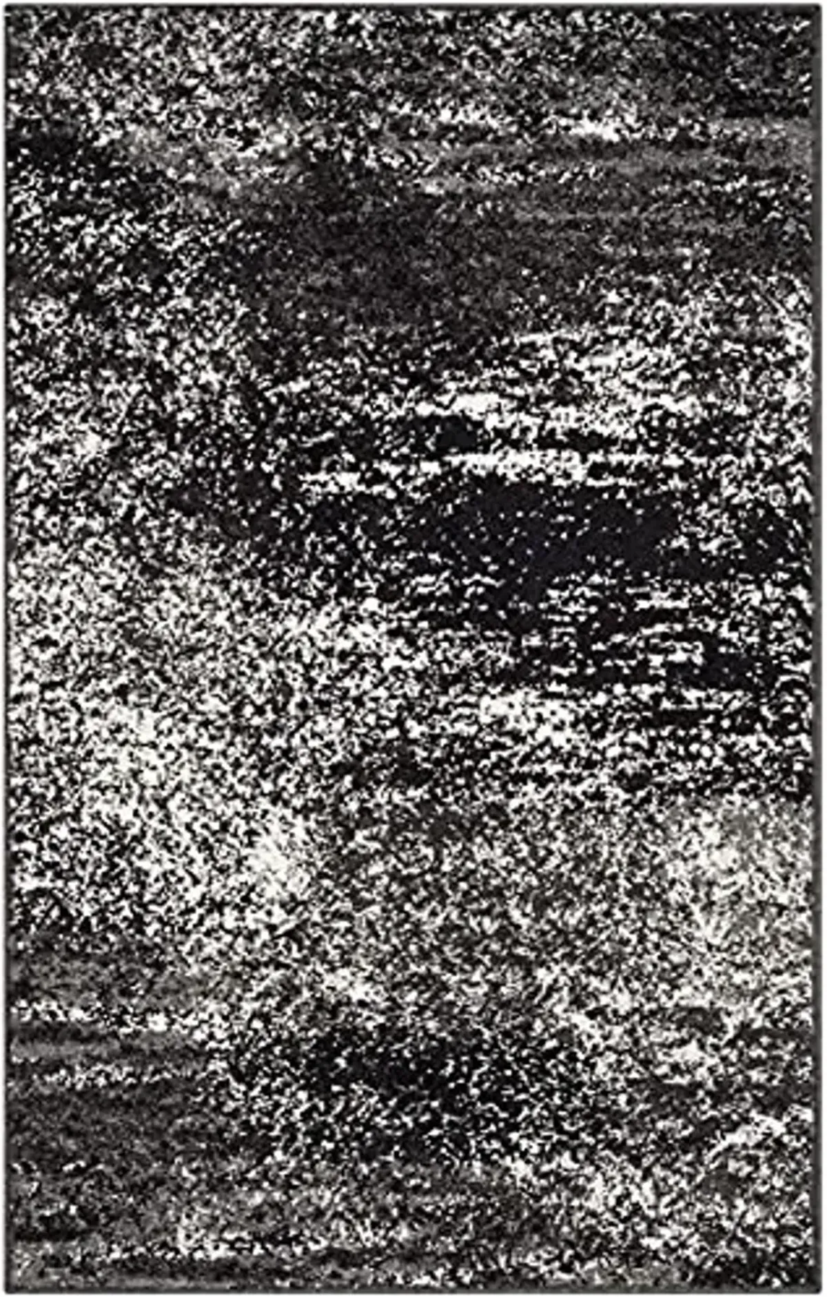 SAFAVIEH Adirondack Collection Accent Rug - 2'6" x 4', Silver & Black, Modern Abstract Design, Non-Shedding & Easy Care, Ideal for High Traffic Areas in Entryway, Living Room, Bedroom (ADR112A)