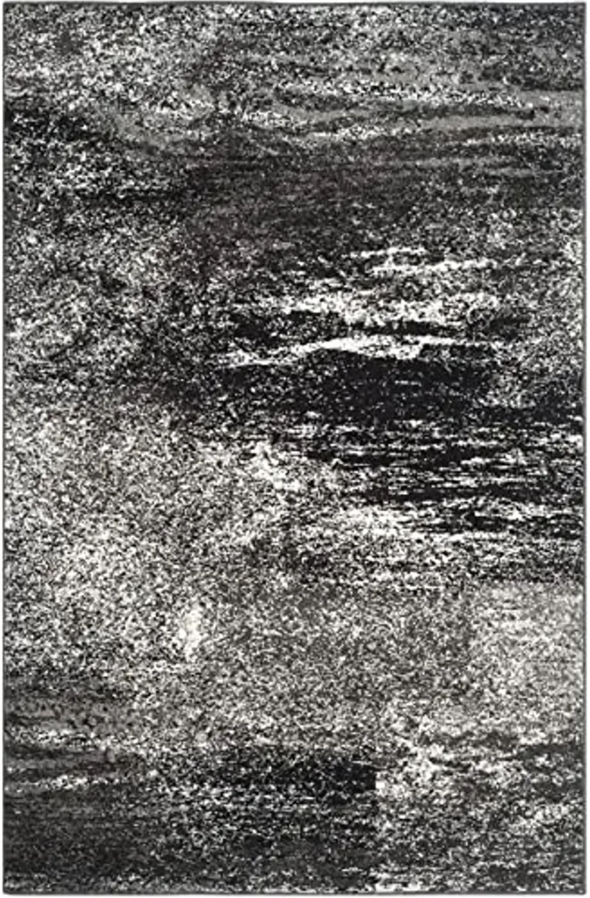 SAFAVIEH Adirondack Collection Accent Rug - 4' x 6', Silver & Black, Modern Abstract Design, Non-Shedding & Easy Care, Ideal for High Traffic Areas in Entryway, Living Room, Bedroom (ADR112A)