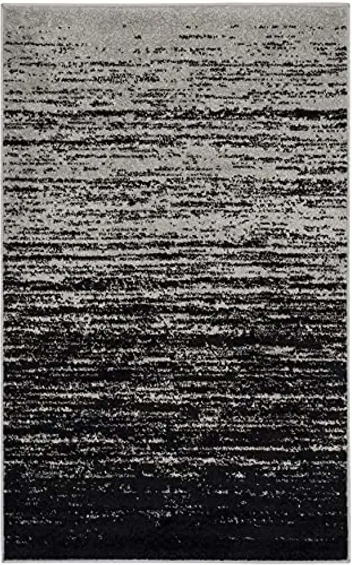 SAFAVIEH Area Rug 3x5 - Adirondack Collection - Silver & Black, Modern Ombre Design, Non Shedding & Easy to Clean, Ideal for Living Room, Bedroom, Office, Dining Space (ADR113A)