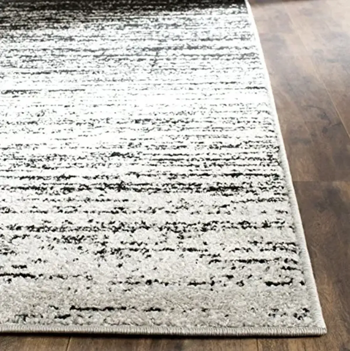 SAFAVIEH Area Rug 9x12 - Adirondack Collection - Large - Silver & Black, Modern Ombre Design, Non Shedding & Easy to Clean, Ideal for Living Room, Bedroom, Office, Dining Space (ADR113A)