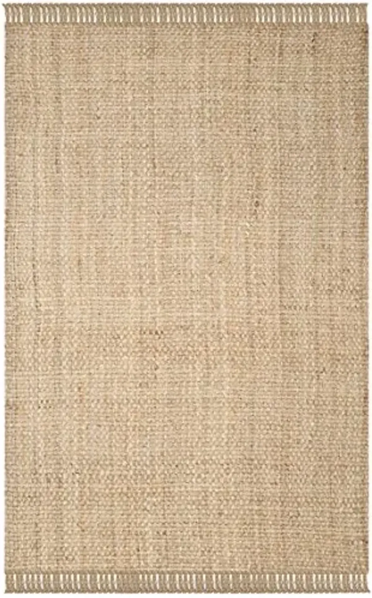 SAFAVIEH Natural Fiber Collection Area Rug - 5' x 8', Natural, Handmade Tassel Jute, Ideal for High Traffic Areas in Living Room, Bedroom (NF467A)