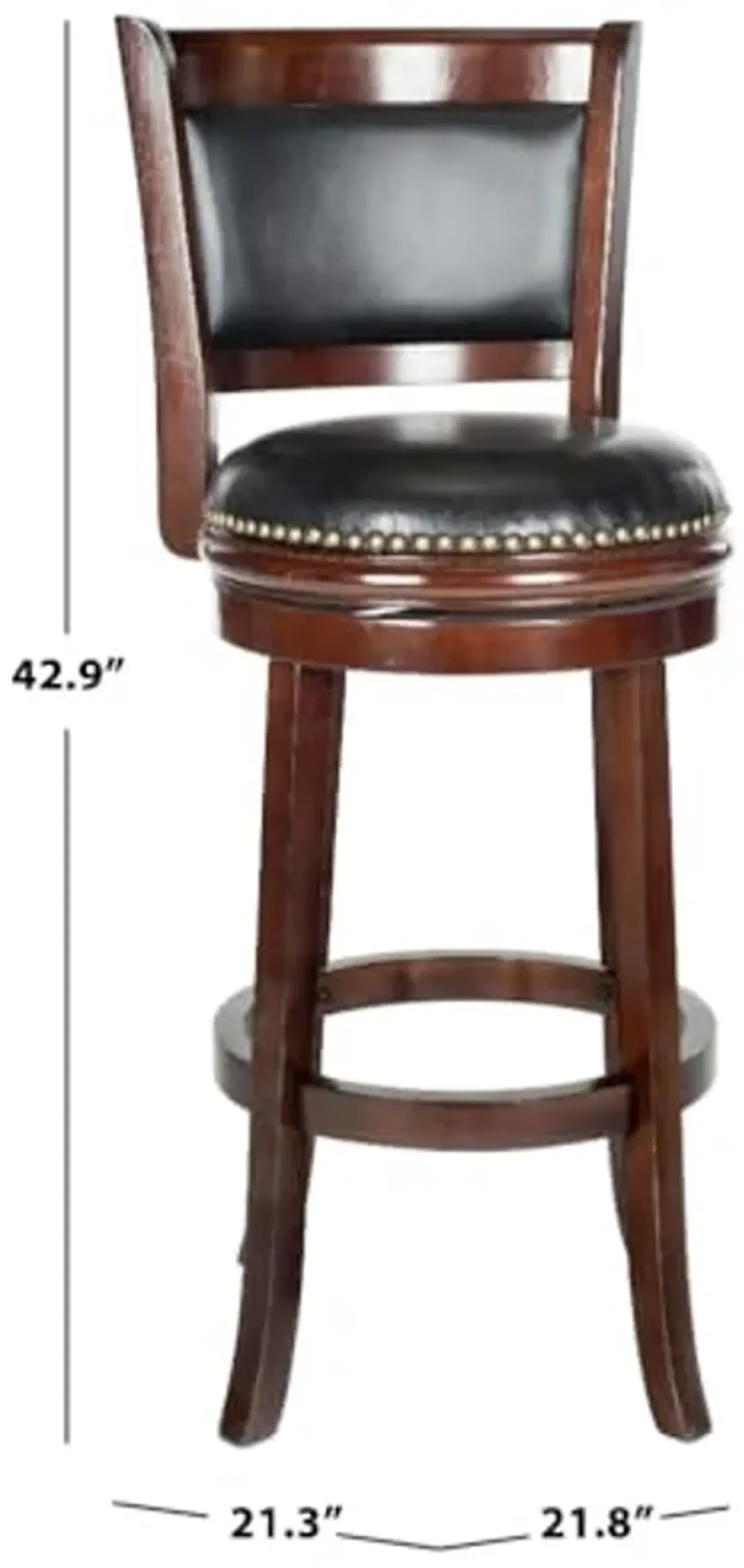 Safavieh Home Collection Brockway Cappuccino 29-inch Bar Stool