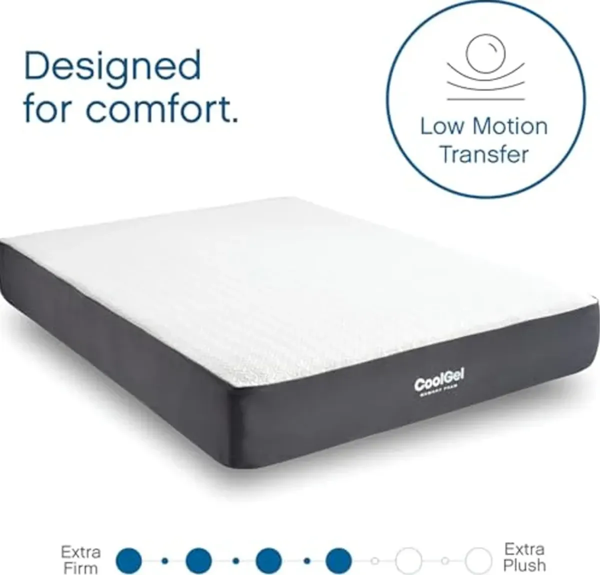 Cool Gel Ventilated Memory Foam 10-Inch Mattress, CertiPUR-US Certified, Mattress in a Box, Twin XL, White