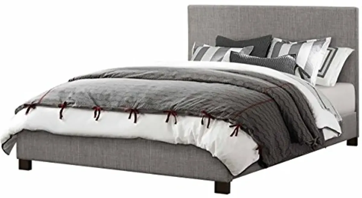 Homelegance Chasin Fabric Upholstered Bed, Eastern King, Grey