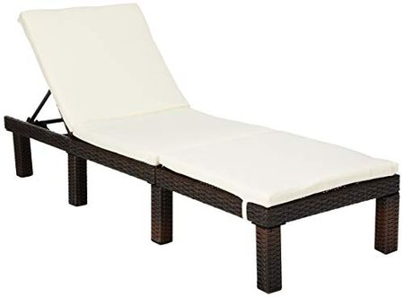 Christopher Knight Home Jamaica Outdoor Wicker Chaise Lounge with Water Resistant Cushion, Multibrown / Cream