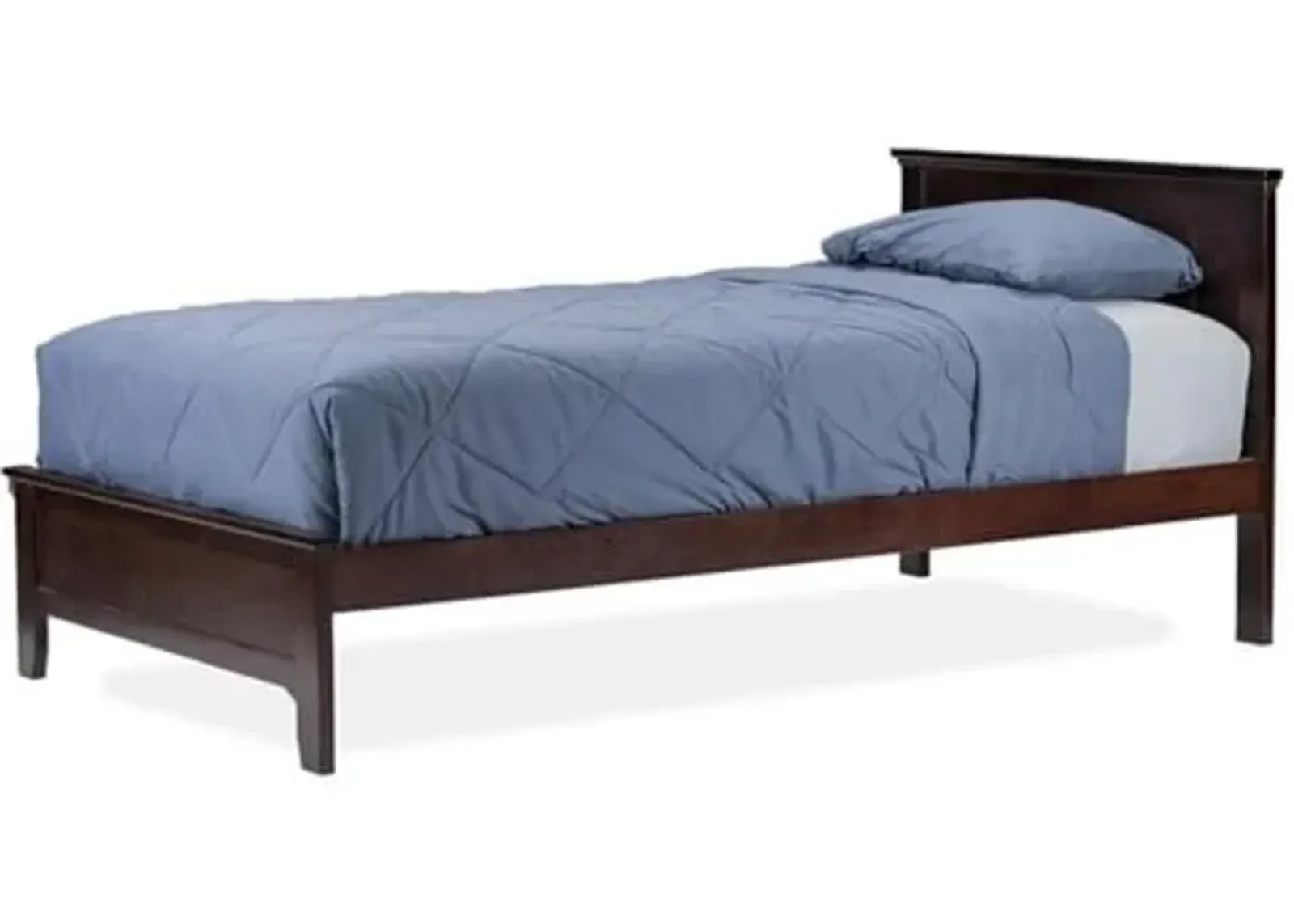 Baxton Studio Schiuma Cappuccino Wood Contemporary Bed, Twin, Brown