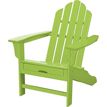 Hanover Outdoor Furniture All- Weather Contoured Adirondack Hideaway Ottoman-Lime Chair
