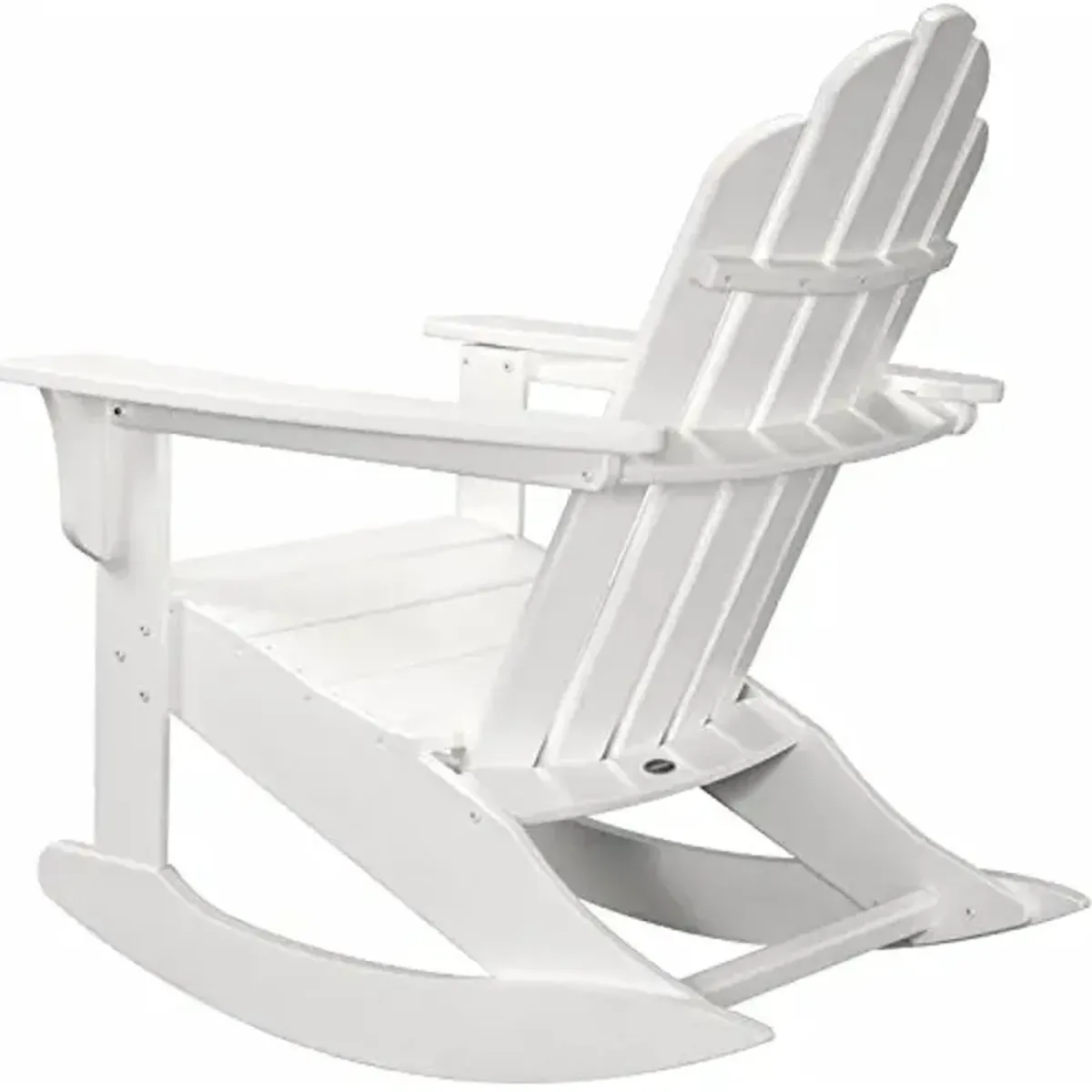 Hanover Adirondack Outdoor Rocking Chair, Durable, Weather and UV Resistant Outdoor Rocker for Porch, Lawn, Backyard, Patio, and Deck, Sturdy and Comfortable Rocking Patio Chairs in White