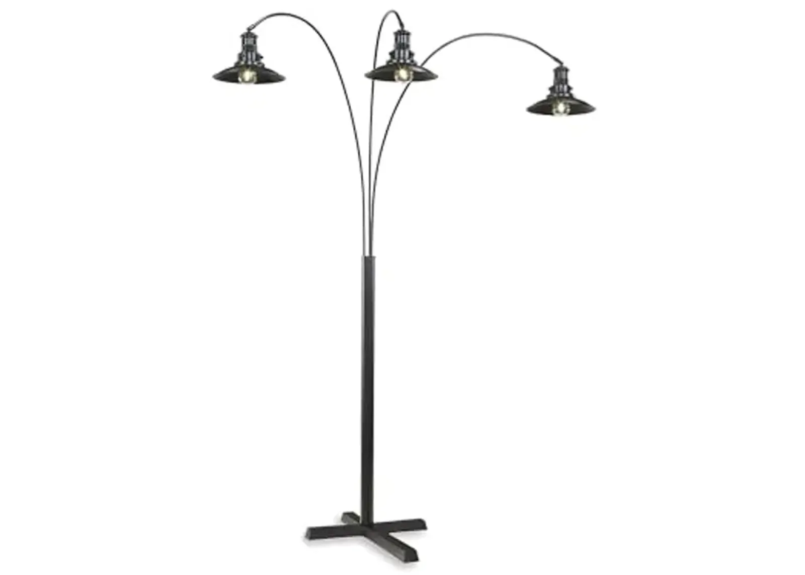 Signature Design by Ashley Sheriel Industrial Metal Arc Lamp with Adjustable Neck, Black