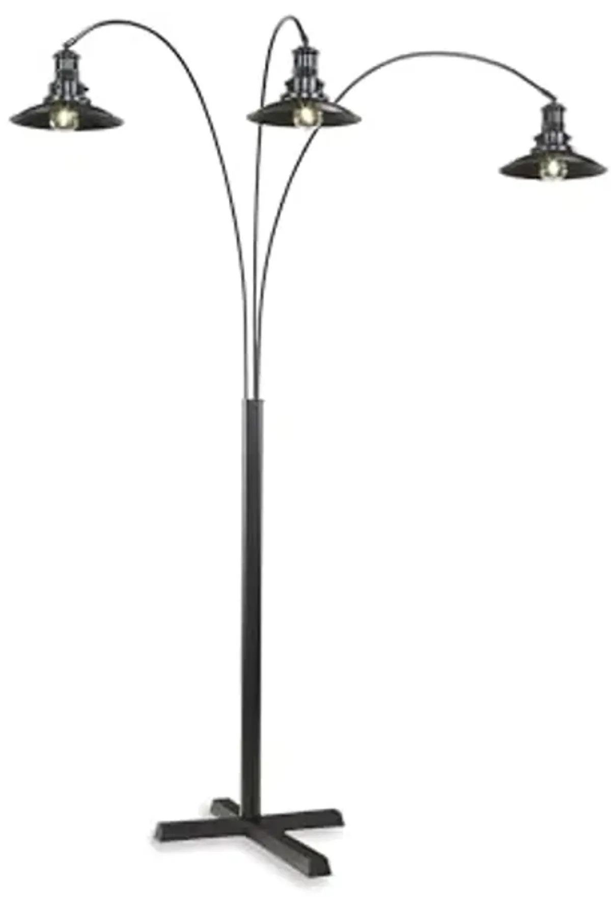 Signature Design by Ashley Sheriel Industrial Metal Arc Lamp with Adjustable Neck, Black