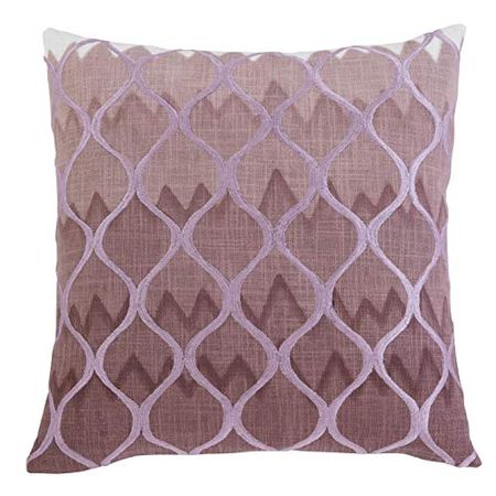 Ashley Furniture Signature Design - Stitched Gate Design Throw Pillow Cover - Contemporary - Purple
