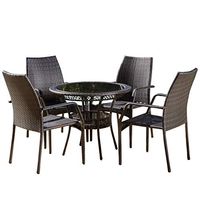 Christopher Knight Home Lisbon Dining Set, Multibrown