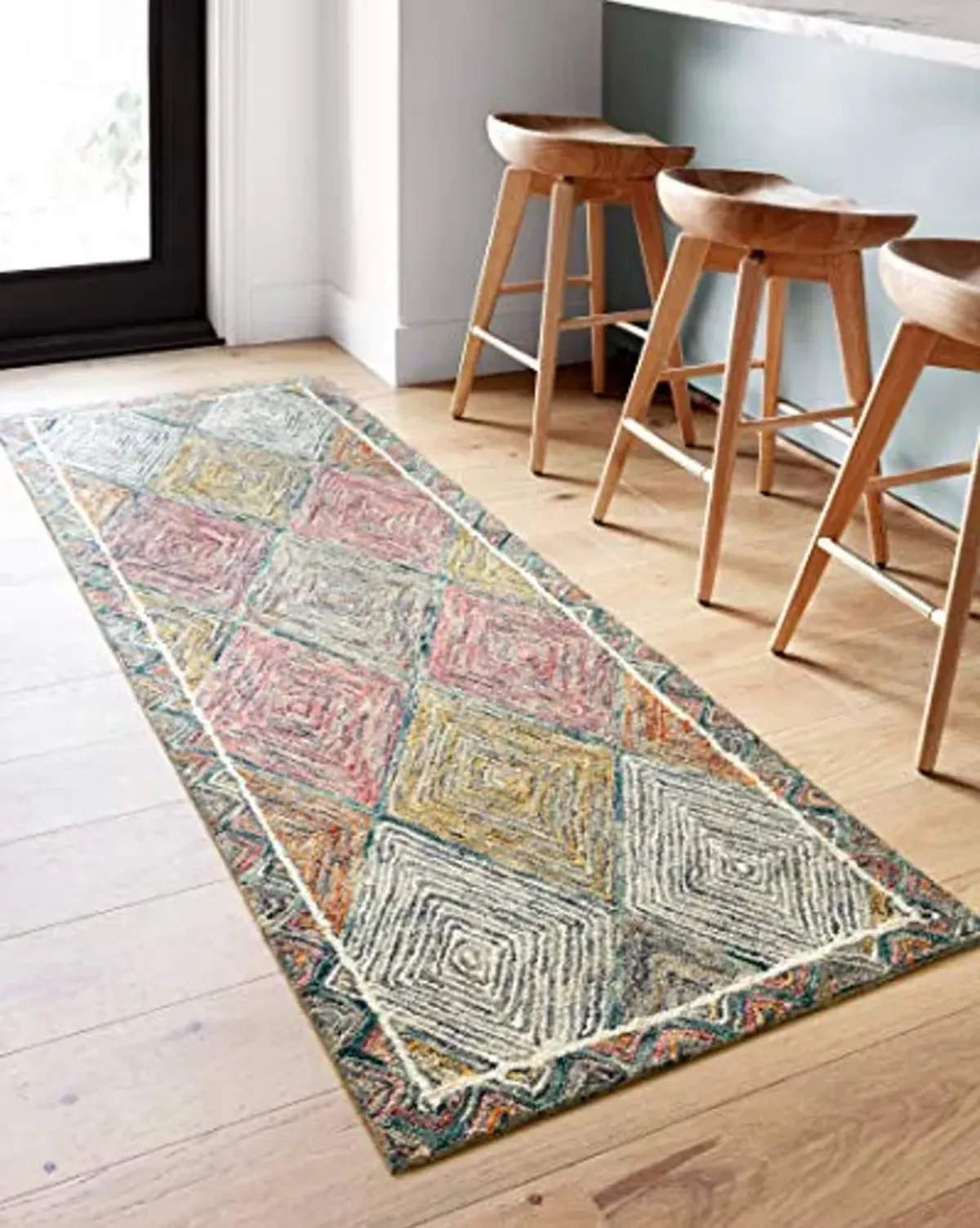 Loloi II Spectrum Collection SPE-02 Turquoise/Fiesta 2'-6" x 7'-6" Runner Rug