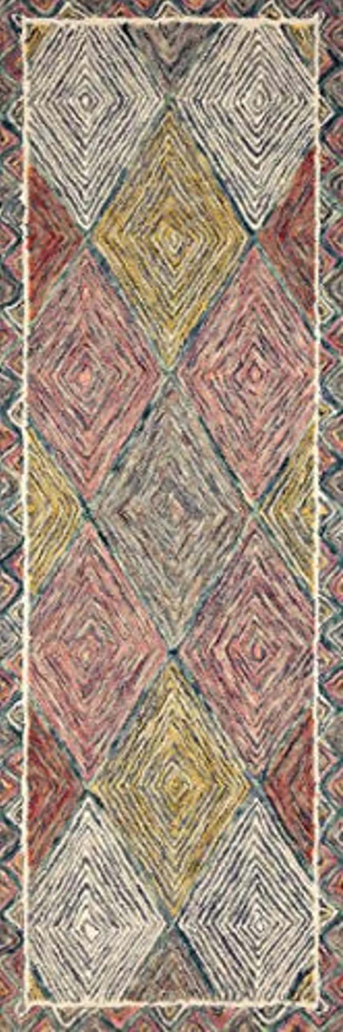 Loloi II Spectrum Collection SPE-02 Turquoise/Fiesta 2'-6" x 7'-6" Runner Rug