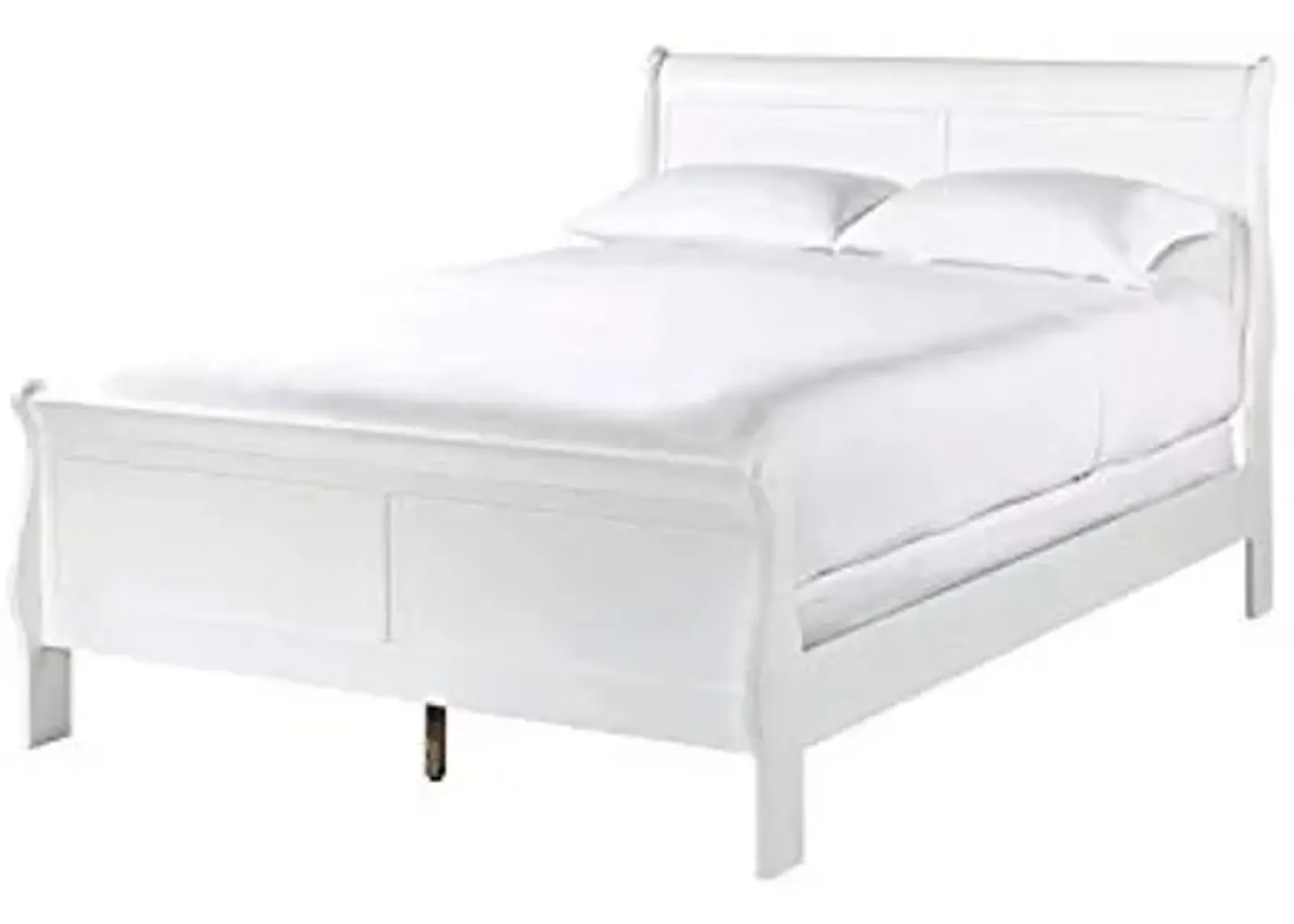 Homelegance Lexicon Mayville Traditional Wood Queen Sleigh Bed in White