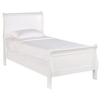 Homelegance Lexicon Mayville Traditional Wood Twin Sleigh Bed in White