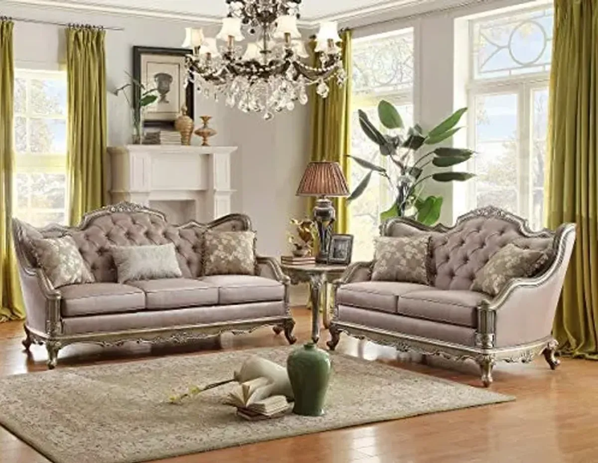 Homelegance Fiorella Love Seat, Grey