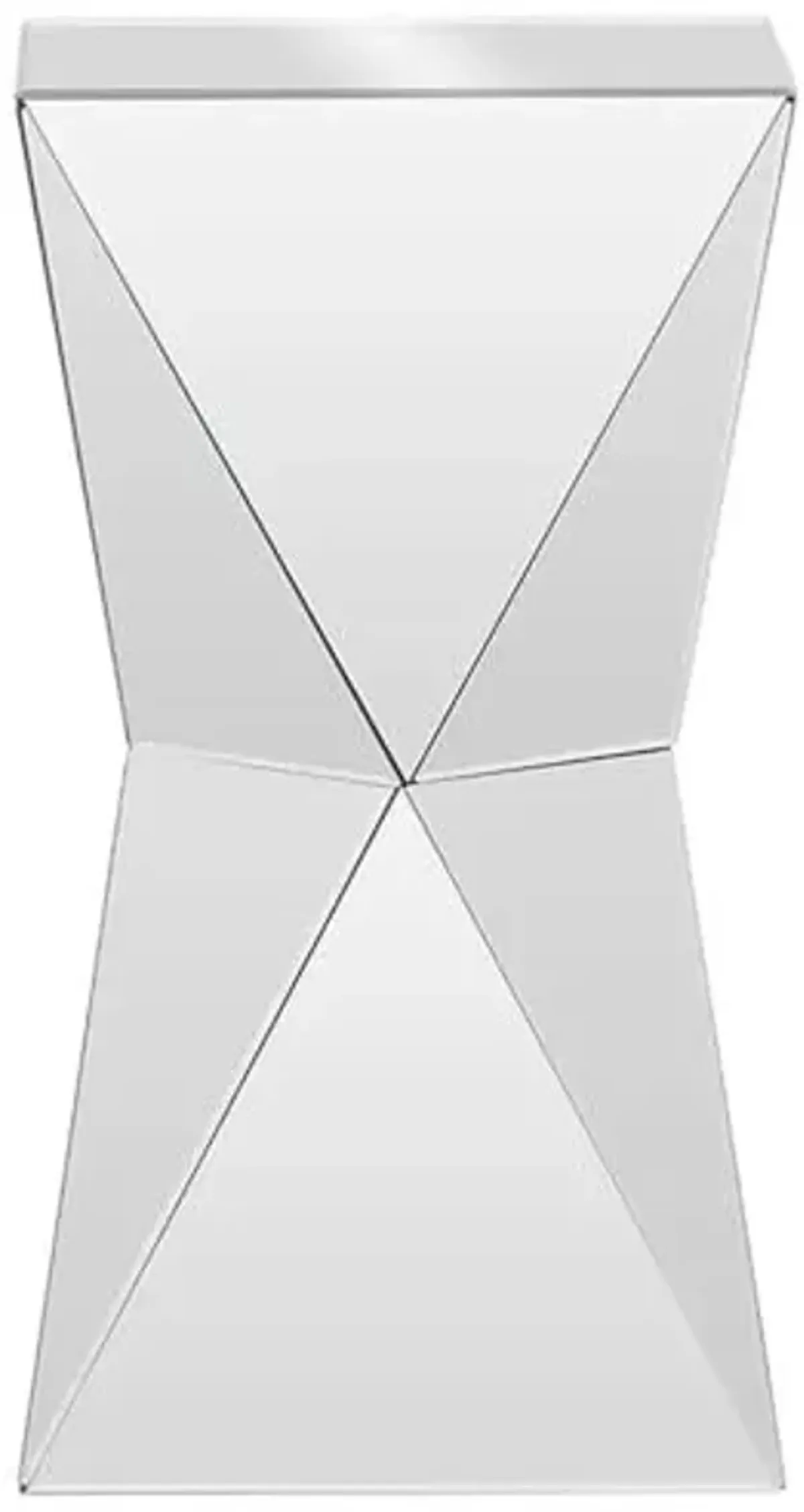 Baxton Studio Rebecca Contemporary Multi-Faceted Mirrored Side Table