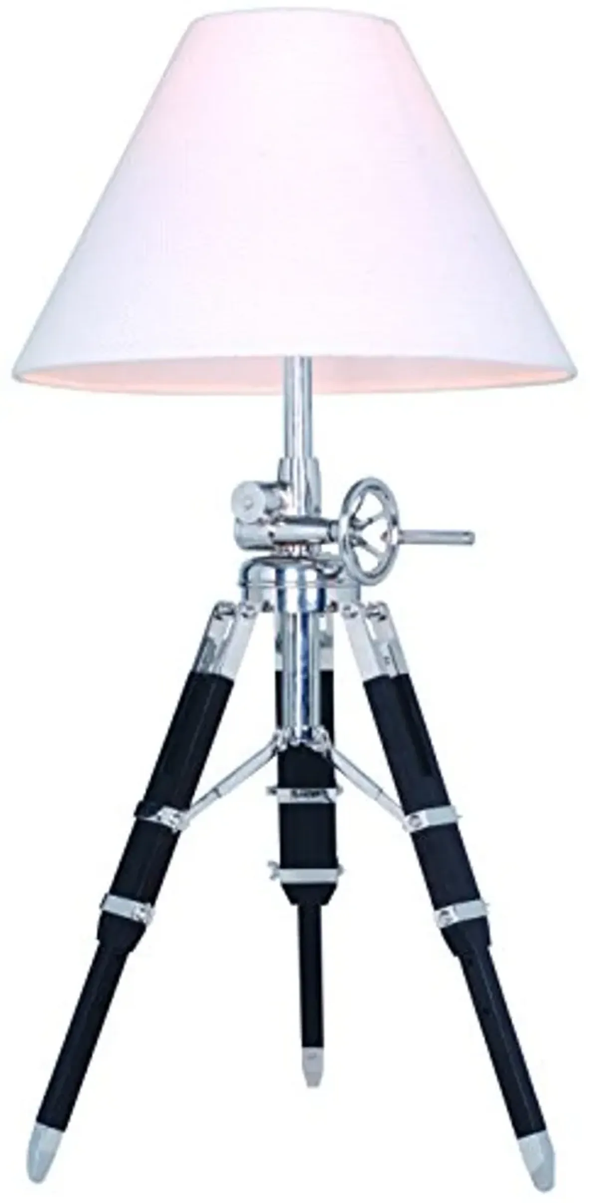 Elegant Lighting Ansel Tripod Collection FL1207 1-Light Floor Lamp, Chrome and Black Finish