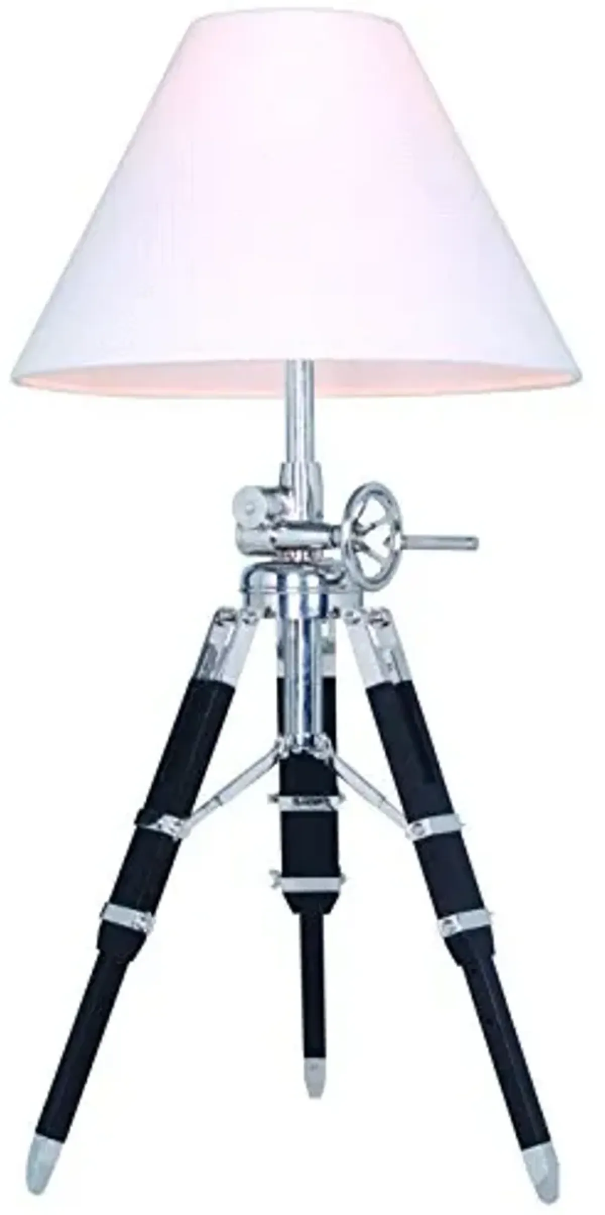 Elegant Lighting Ansel Tripod Collection FL1207 1-Light Floor Lamp, Chrome and Black Finish
