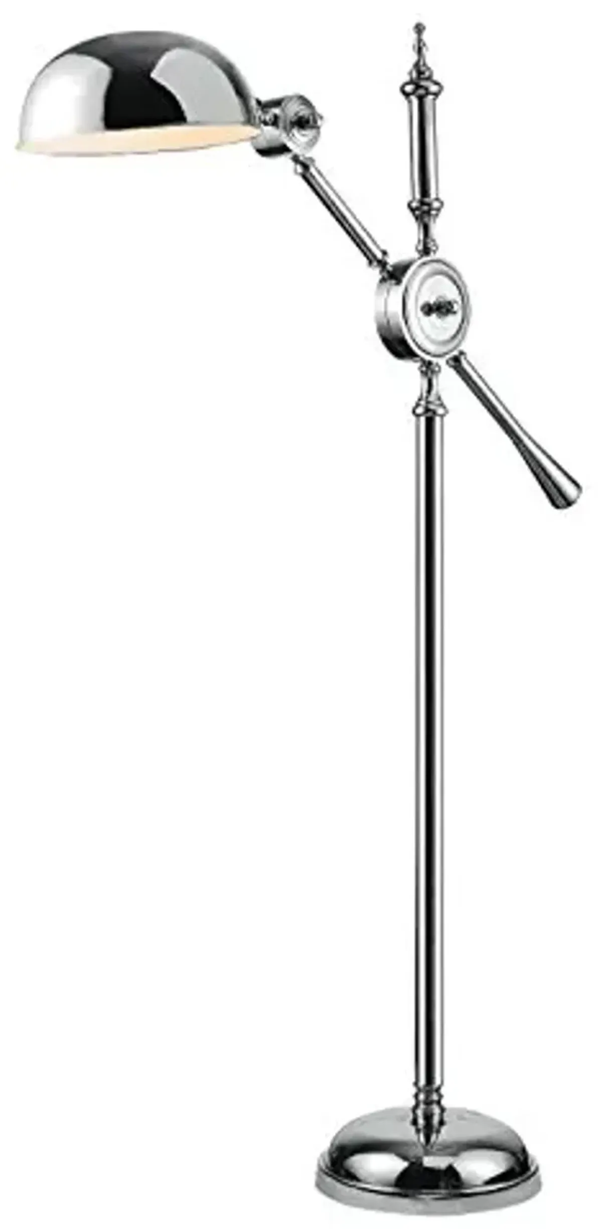 Elegant Lighting Vintage Task Collection FL1254 1-Light Floor Lamp, Chrome Finish