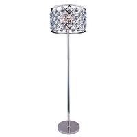 Elegant Lighting Madison Collection 1204FL20PN/RC 4-Light Floor Lamp with Royal Cut Crystals, Polished Nickel Finish