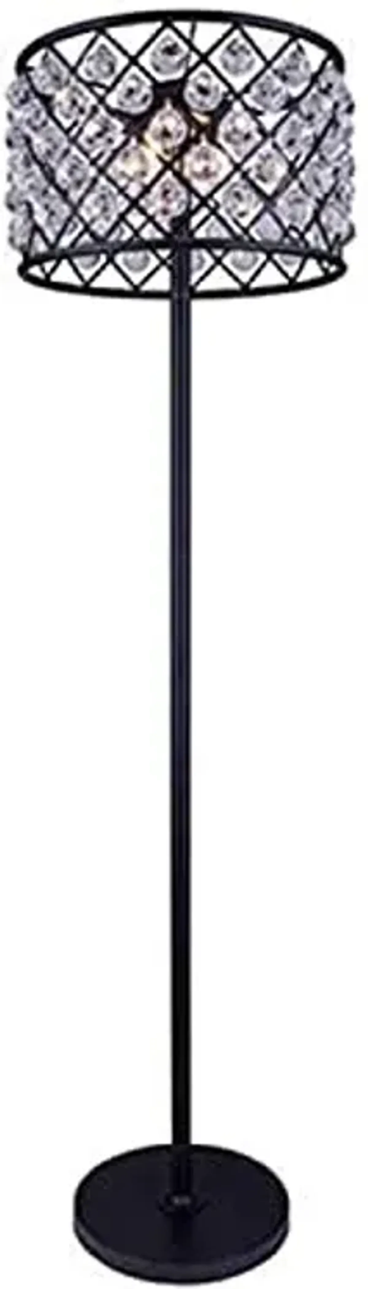 Elegant Lighting Madison Collection 1206FL20MB/RC 4-Light Floor Lamp with Royal Cut Crystals, Mocha Brown Finish