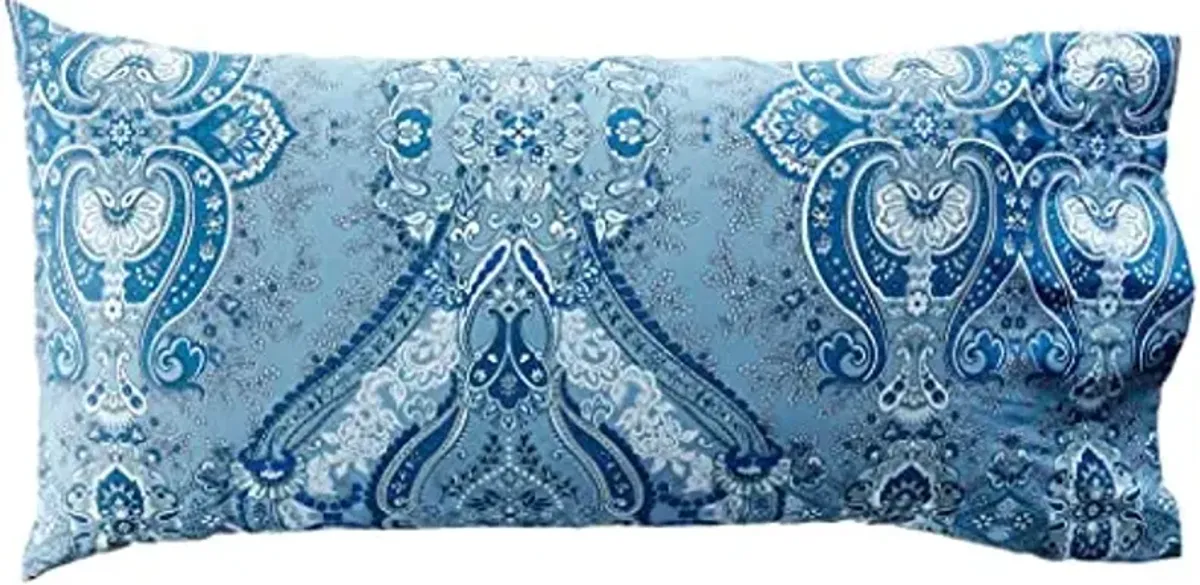 Tribeca Living King Bed Sheet Set, 300 Thread Count Soft Cotton Sateen, Floral Print with Extra Deep Pockets, 4-Piece Bedding Set, Atlantis Multicolor