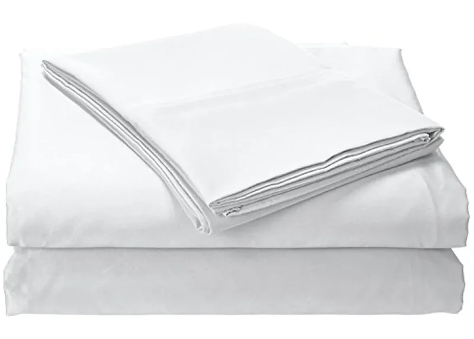 Tribeca Living MF110DPSSFUWH Solid Deep Pocket Sheet Set with Oversize Flat, Full, White